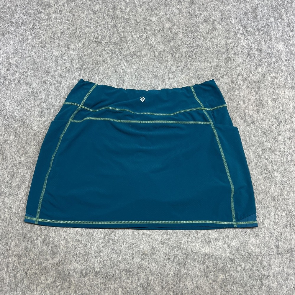 Athleta Skort Womens M Blue Athletic Running Tennis Mesh Lined Pockets Stretch - Picture 2 of 14